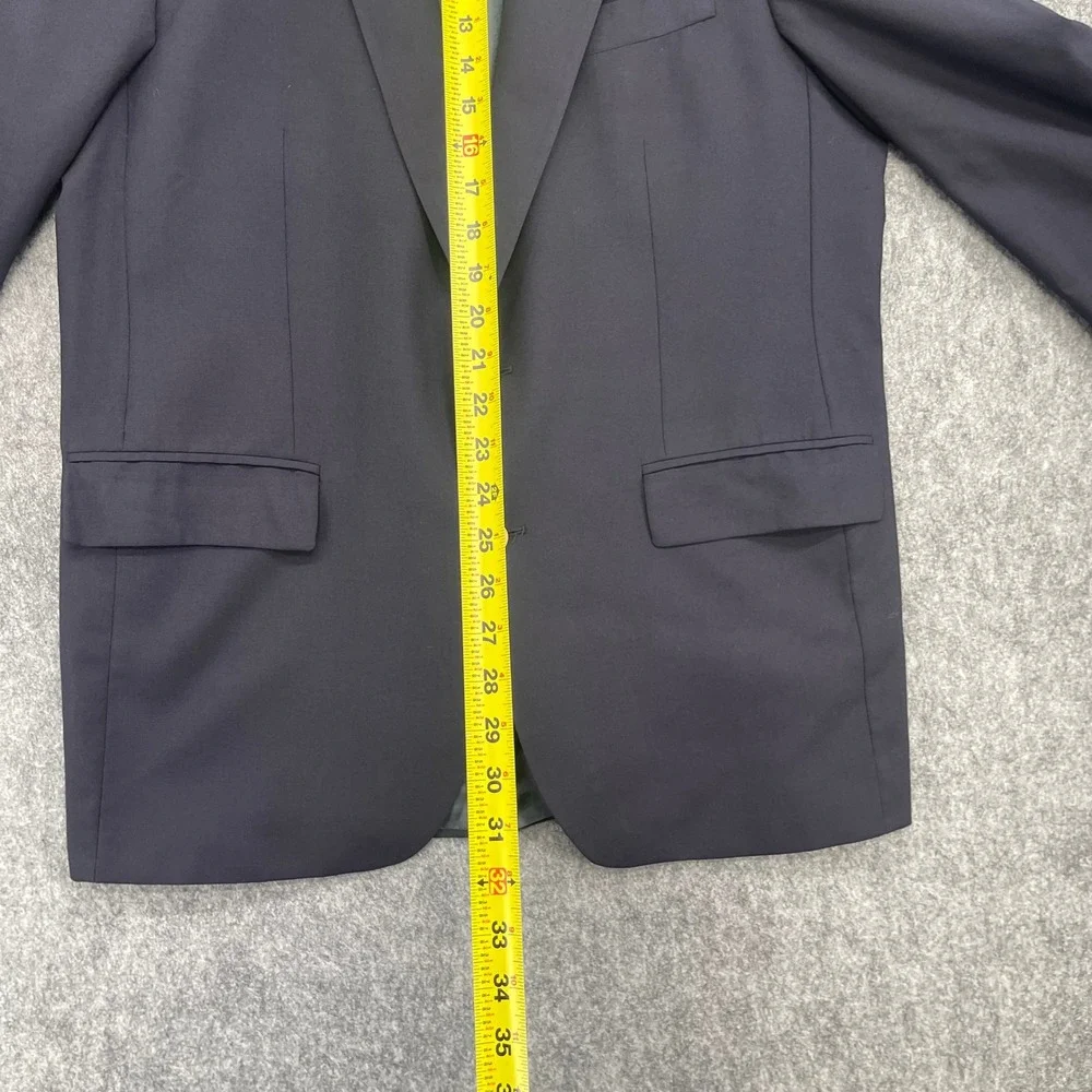 Chaps Ralph Lauren Mens 48L Navy Blue 100% Wool Blazer Gold Crest Buttons Canada